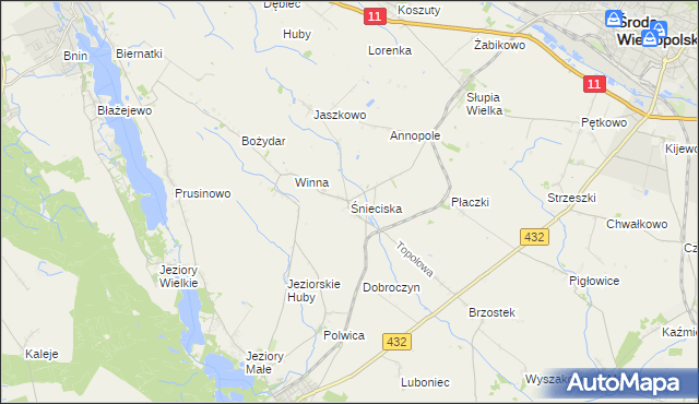 mapa Śnieciska, Śnieciska na mapie Targeo