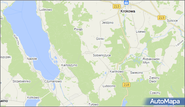 mapa Sobieńczyce, Sobieńczyce na mapie Targeo