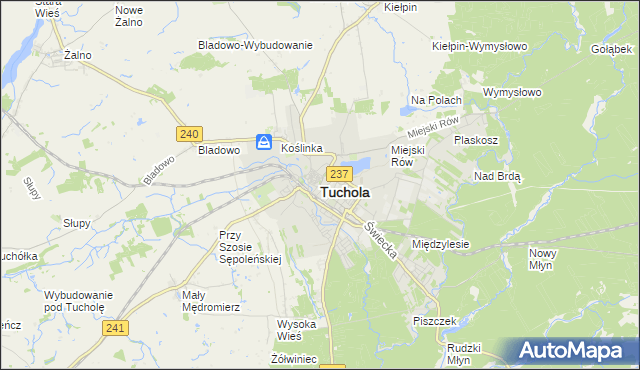 mapa Tuchola, Tuchola na mapie Targeo