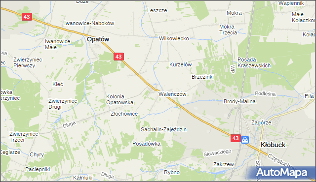 mapa Waleńczów, Waleńczów na mapie Targeo