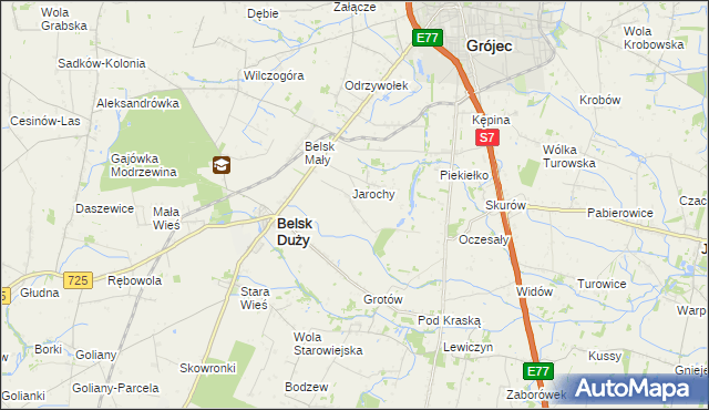mapa Anielin gmina Belsk Duży, Anielin gmina Belsk Duży na mapie Targeo