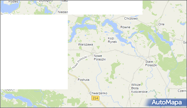 mapa Nowe Polaszki, Nowe Polaszki na mapie Targeo