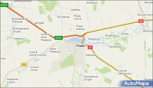 mapa Piaski powiat świdnicki, Piaski powiat świdnicki na mapie Targeo