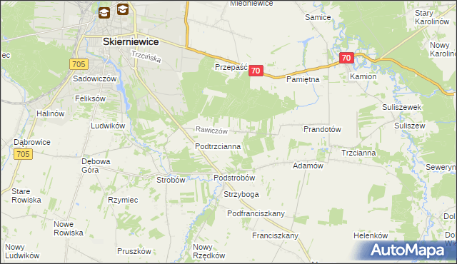 mapa Rawiczów, Rawiczów na mapie Targeo