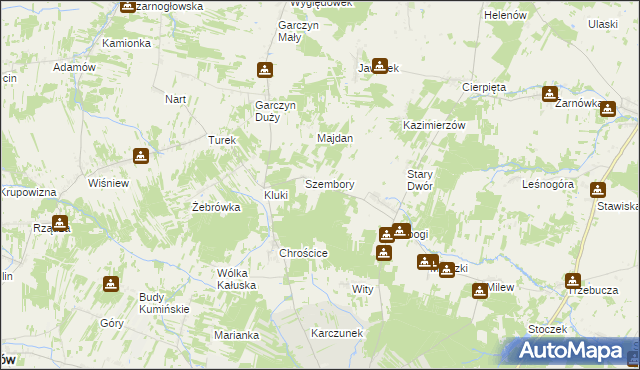 mapa Abramy, Abramy na mapie Targeo