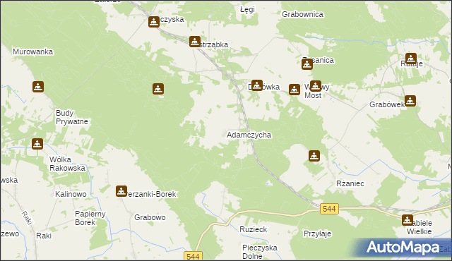 mapa Adamczycha, Adamczycha na mapie Targeo