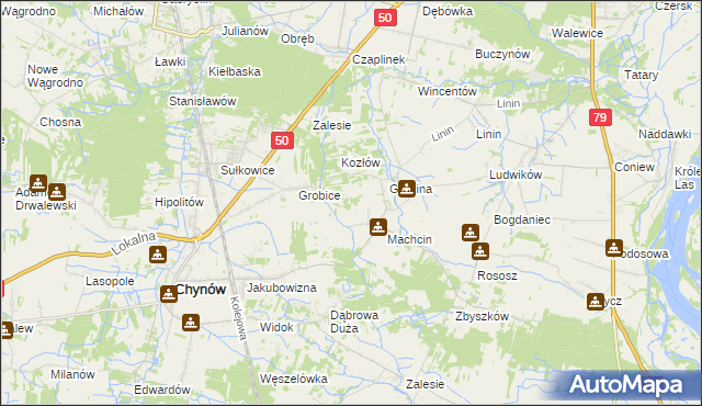 mapa Adamów Rososki, Adamów Rososki na mapie Targeo