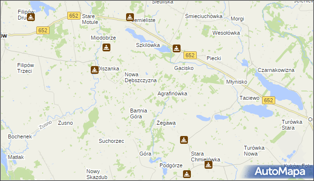 mapa Agrafinówka, Agrafinówka na mapie Targeo