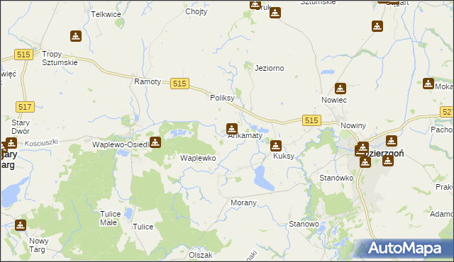 mapa Ankamaty, Ankamaty na mapie Targeo