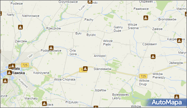 mapa Annopol gmina Błędów, Annopol gmina Błędów na mapie Targeo