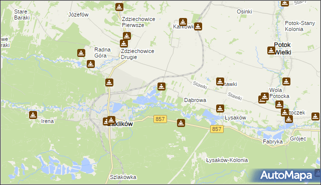 mapa Antoniówka gmina Zaklików, Antoniówka gmina Zaklików na mapie Targeo