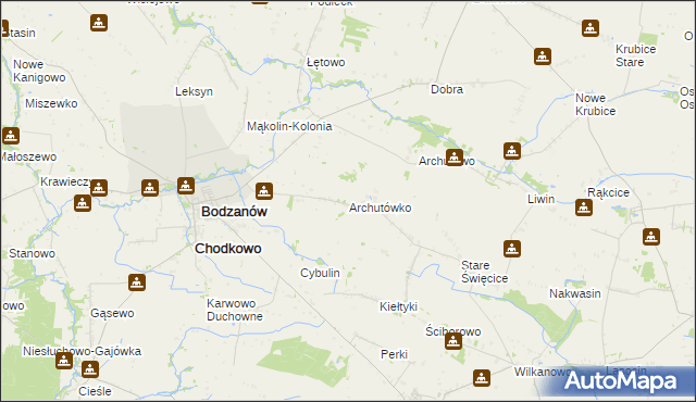 mapa Archutówko, Archutówko na mapie Targeo