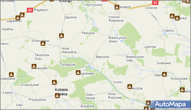 mapa Babczów, Babczów na mapie Targeo