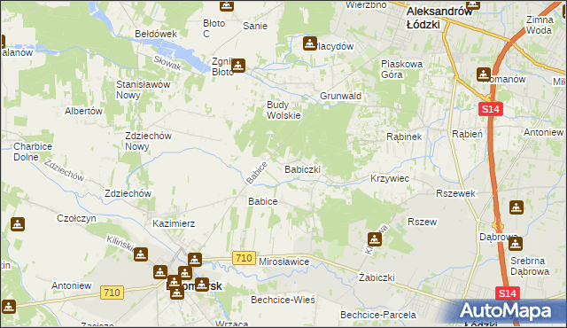 mapa Babiczki, Babiczki na mapie Targeo