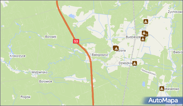 mapa Babigoszcz, Babigoszcz na mapie Targeo