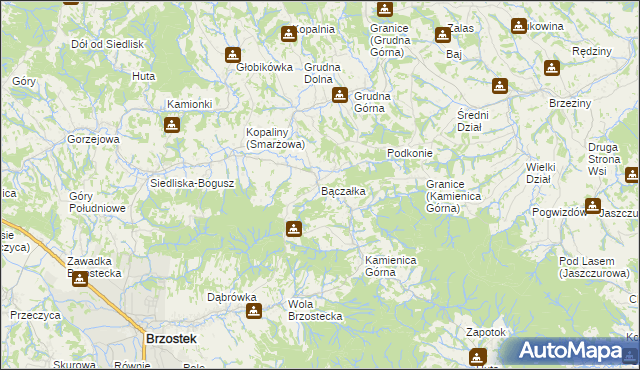 mapa Bączałka, Bączałka na mapie Targeo