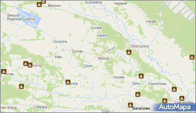 mapa Bakuła, Bakuła na mapie Targeo