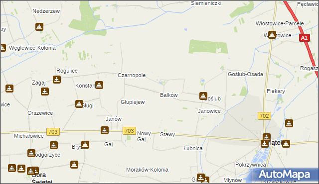 mapa Balków, Balków na mapie Targeo