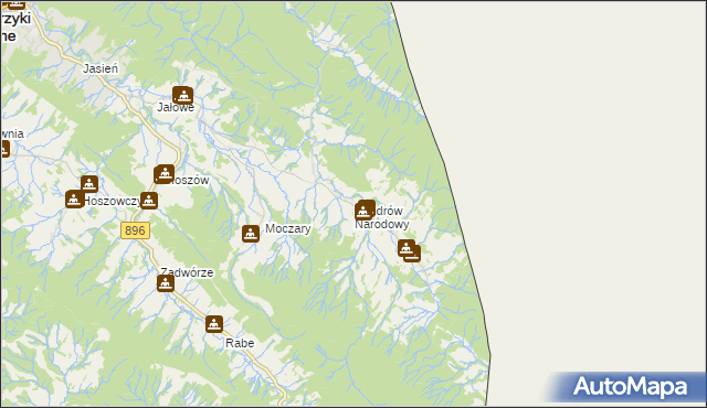 mapa Bandrów Narodowy, Bandrów Narodowy na mapie Targeo