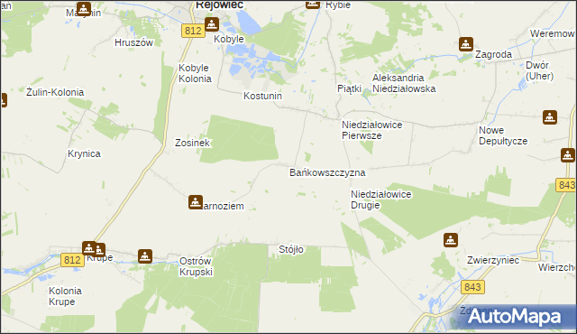 mapa Bańkowszczyzna, Bańkowszczyzna na mapie Targeo