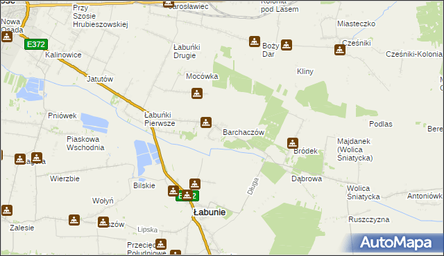 mapa Barchaczów, Barchaczów na mapie Targeo