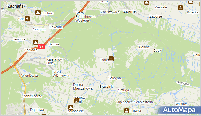 mapa Barcza, Barcza na mapie Targeo