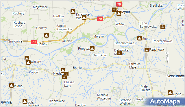 mapa Barczków, Barczków na mapie Targeo