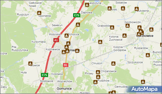 mapa Barczkowice, Barczkowice na mapie Targeo