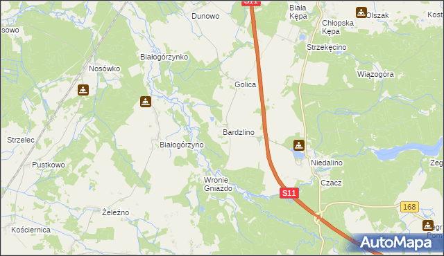 mapa Bardzlino, Bardzlino na mapie Targeo