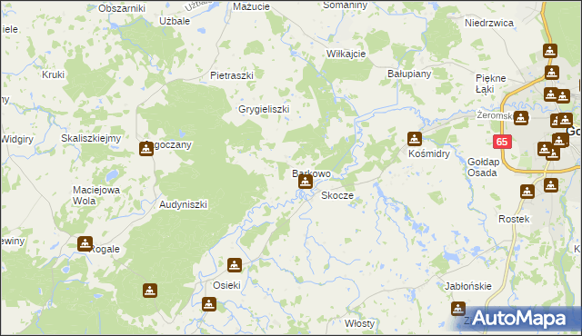 mapa Barkowo gmina Gołdap, Barkowo gmina Gołdap na mapie Targeo