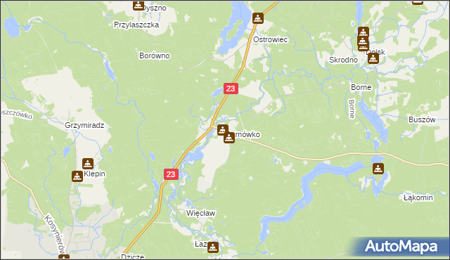 mapa Barnówko, Barnówko na mapie Targeo