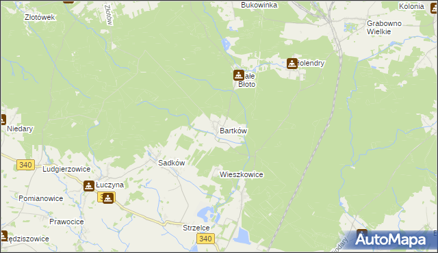 mapa Bartków gmina Dobroszyce, Bartków gmina Dobroszyce na mapie Targeo