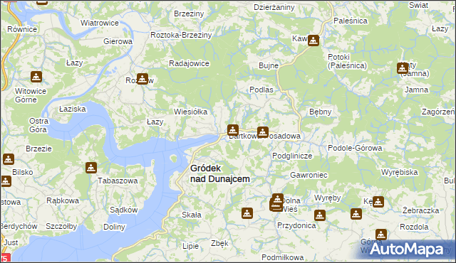 mapa Bartkowa-Posadowa, Bartkowa-Posadowa na mapie Targeo