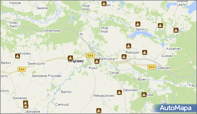 mapa Bartniczka, Bartniczka na mapie Targeo