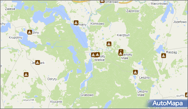 mapa Bartołty Wielkie, Bartołty Wielkie na mapie Targeo