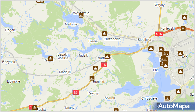 mapa Bartosze, Bartosze na mapie Targeo