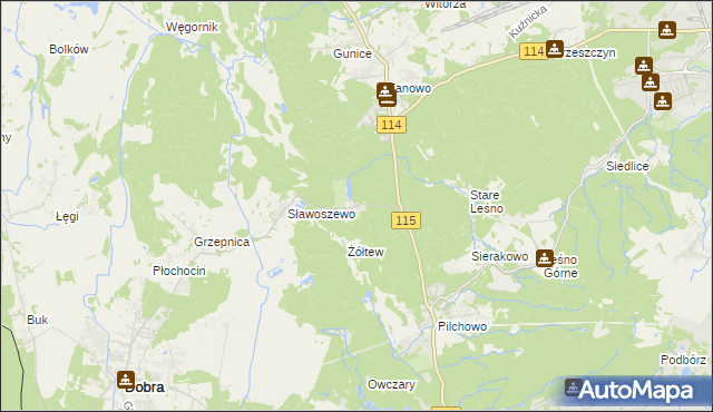 mapa Bartoszewo, Bartoszewo na mapie Targeo