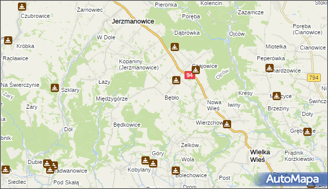 mapa Bębło, Bębło na mapie Targeo