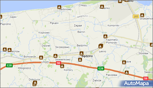 mapa Będzinko, Będzinko na mapie Targeo