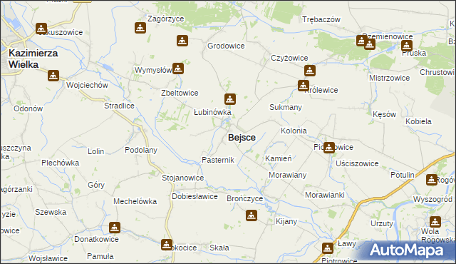 mapa Bejsce, Bejsce na mapie Targeo