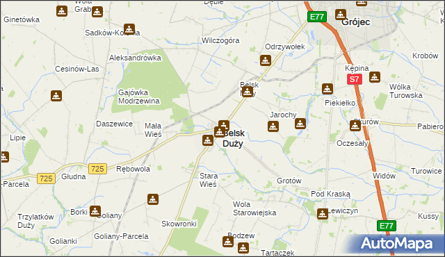 mapa Belsk Duży, Belsk Duży na mapie Targeo