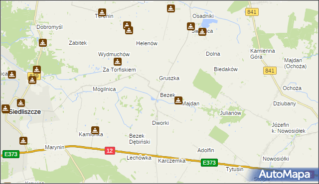 mapa Bezek, Bezek na mapie Targeo