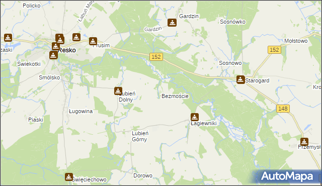 mapa Bezmoście, Bezmoście na mapie Targeo