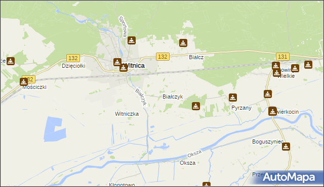 mapa Białczyk, Białczyk na mapie Targeo