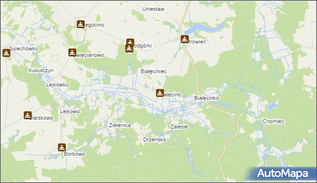 mapa Białęcino, Białęcino na mapie Targeo