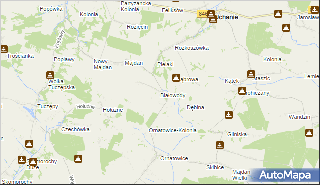 mapa Białowody, Białowody na mapie Targeo