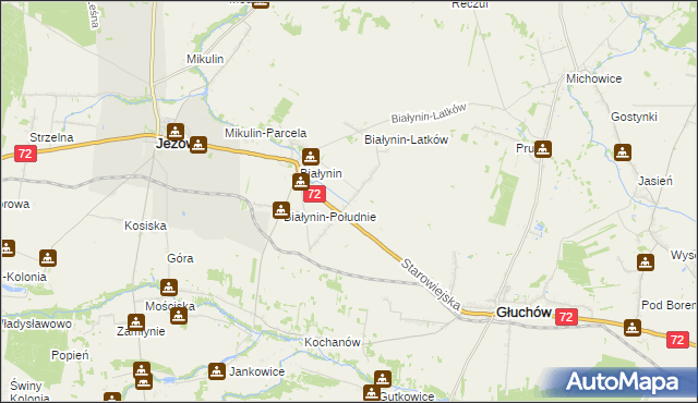 mapa Białynin-Podbór, Białynin-Podbór na mapie Targeo