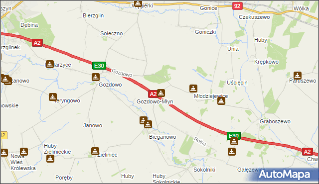 mapa Bieczewo, Bieczewo na mapie Targeo