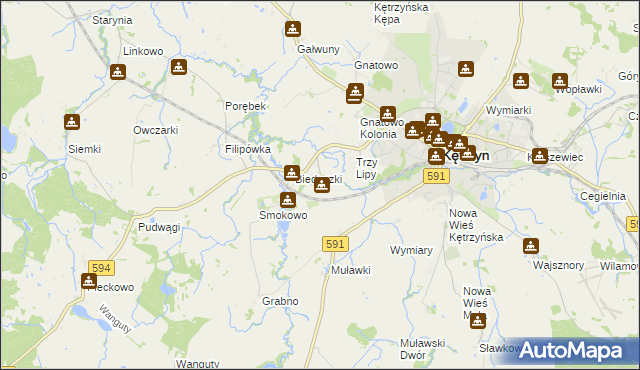 mapa Biedaszki Małe, Biedaszki Małe na mapie Targeo