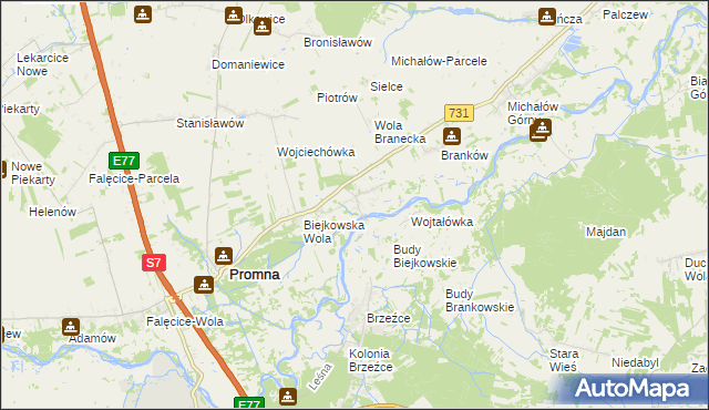 mapa Biejków, Biejków na mapie Targeo